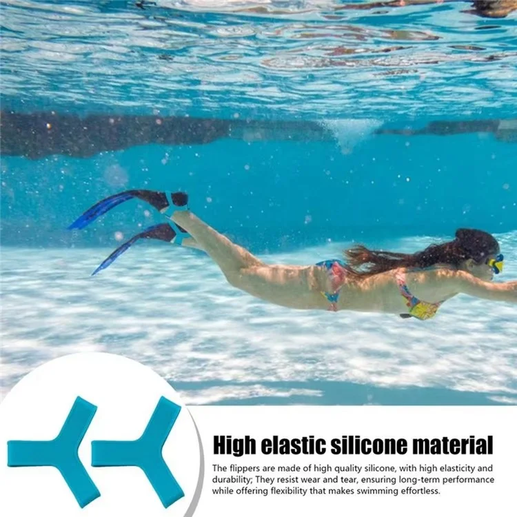 1 Paire Palmes de Plongée Taille M-XL 40-45 Bande Élastique en Silicone pour Fixation de Palmes de Plongée et Snorkeling - Blanc