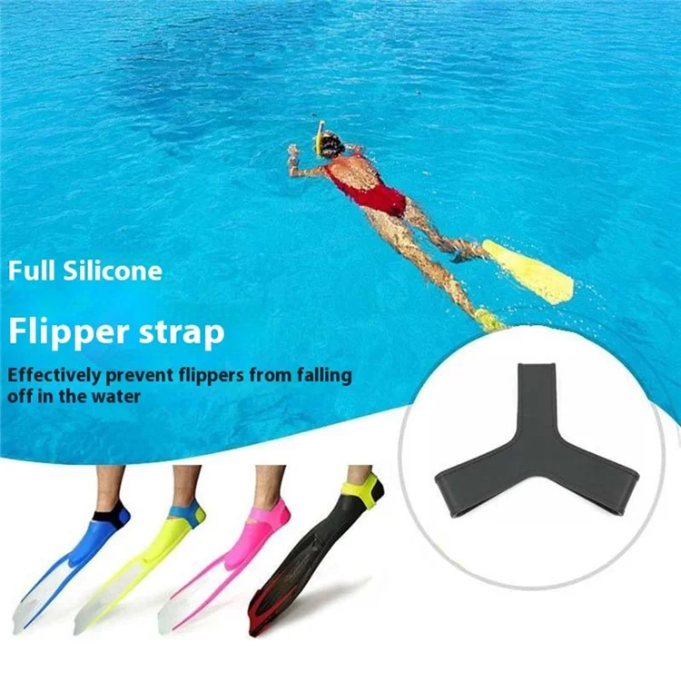 1 Paire Palmes de Plongée Taille M-XL 40-45 Bande Élastique en Silicone pour Fixation de Palmes de Plongée et Snorkeling - Blanc