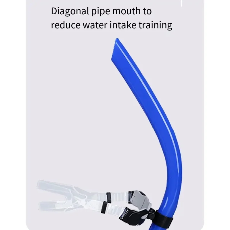 S16S Front-Mount Snorkel Swimming Underwater Breathing Training Tube Professional Diving Equipment for Adults - White