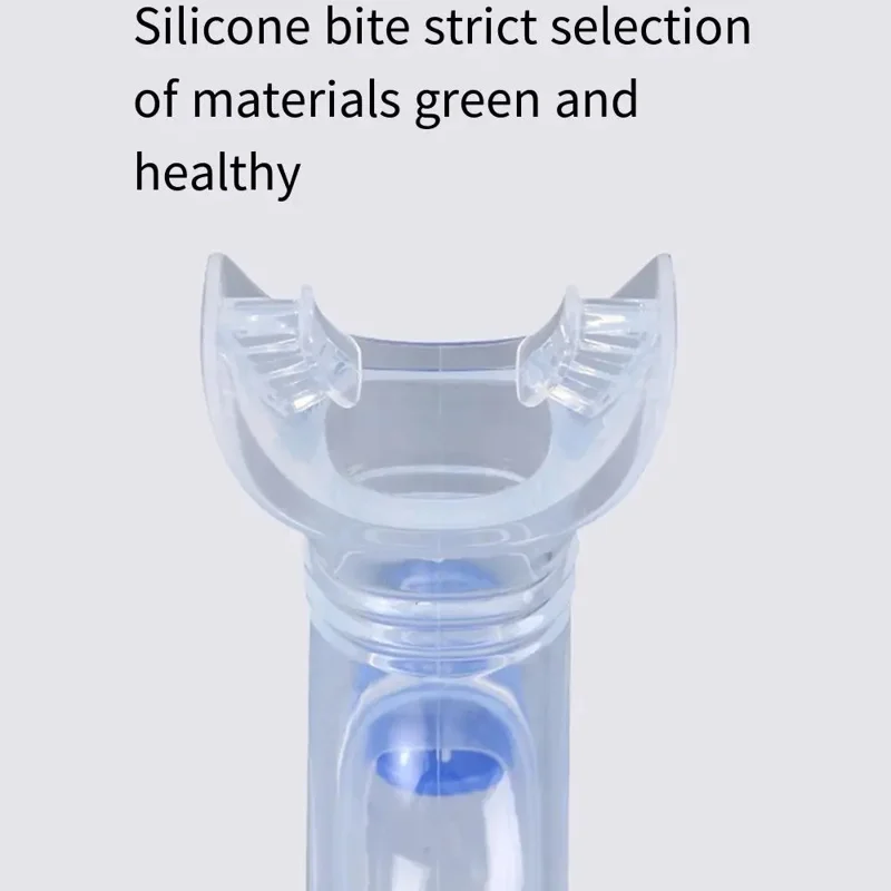 S16S Front-Mount Snorkel Swimming Underwater Breathing Training Tube Professional Diving Equipment for Adults - White