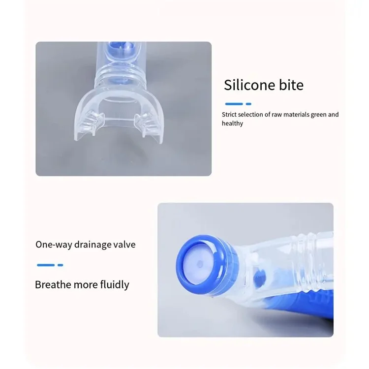 S16S Front-Mount Snorkel Swimming Underwater Breathing Training Tube Professional Diving Equipment for Adults - Red