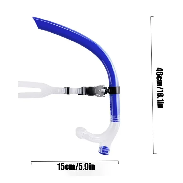 S16S Front-Mount Snorkel Swimming Underwater Breathing Training Tube Professional Diving Equipment for Adults - Red