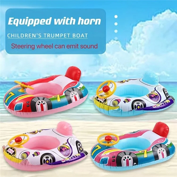 Lot de Bouées de Natation Gonflables SUMMERT avec Motif Dessin Animé pour Enfants de 1 à 3 Ans / Épaisseur de 0,18 mm / Supporte jusqu'à 25 kg - Rose Transparent