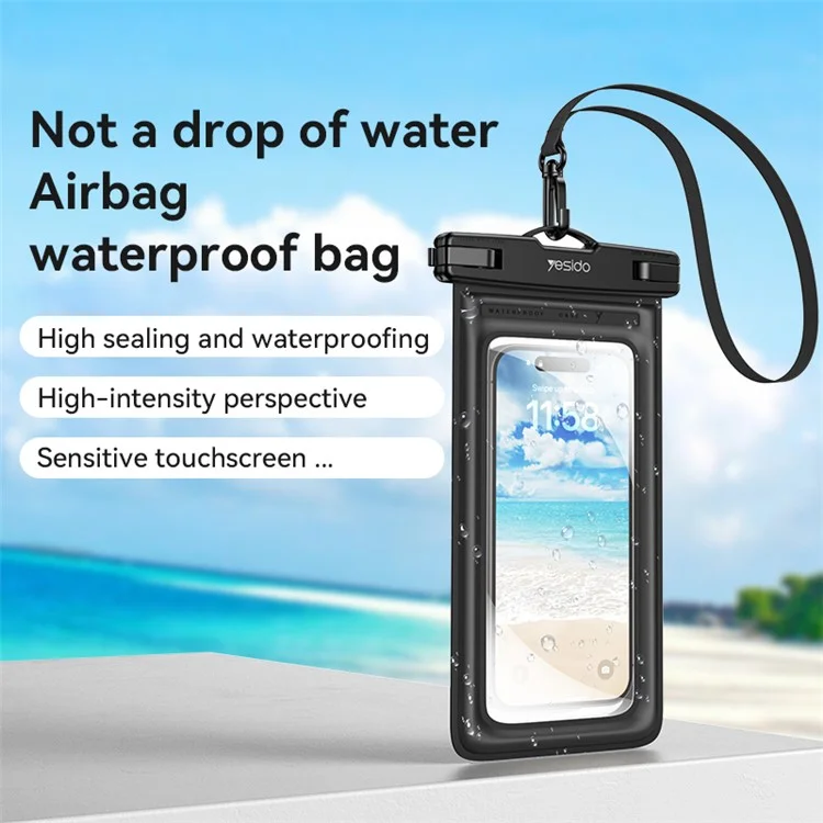 YESIDO WB50 30m Waterproof Floating Phone Pouch Touchscreen Cellphone Dry Bag for Swimming  /  Diving