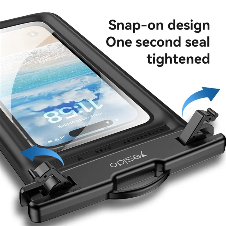 YESIDO WB50 30m Waterproof Floating Phone Pouch Touchscreen Cellphone Dry Bag for Swimming  /  Diving