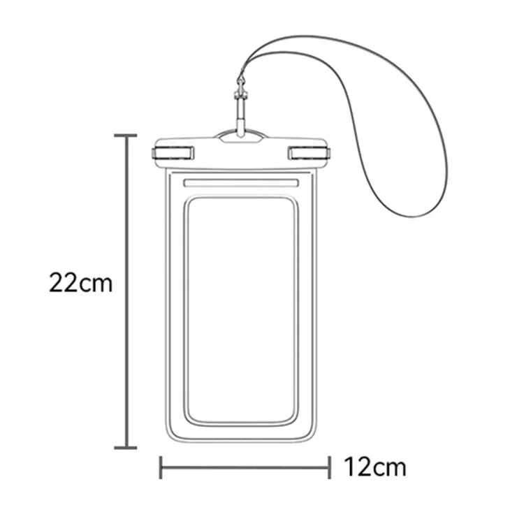 YESIDO WB50 30m Waterproof Floating Phone Pouch Touchscreen Cellphone Dry Bag for Swimming  /  Diving
