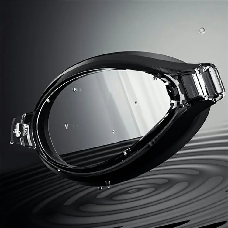 RESHEIR 696 Racing Swim Goggles with Storage Case Anti Fog Electroplated Swimming Glasses - Black
