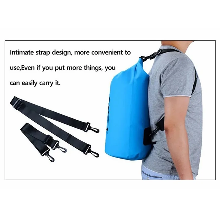 30L Double Shoulder Strap Outdoor Waterproof Dry Bag PVC Portable Storage Sack for Camping Beach Swimming Boating Kayaking - Orange