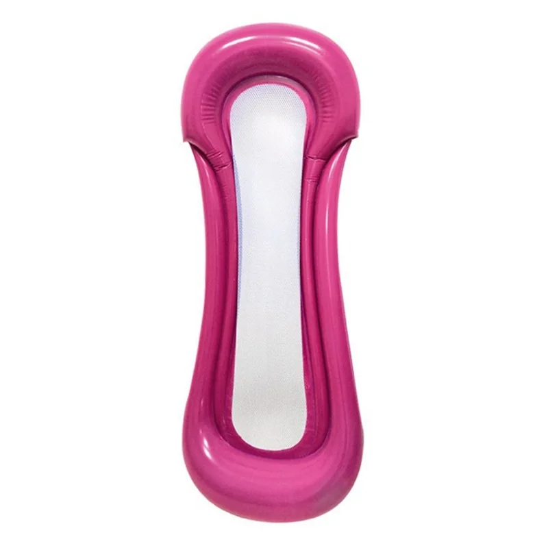 Inflatable Pool Float Foldable Lounge Chair Thickened PVC Floating Bed Single Person Water Lounger