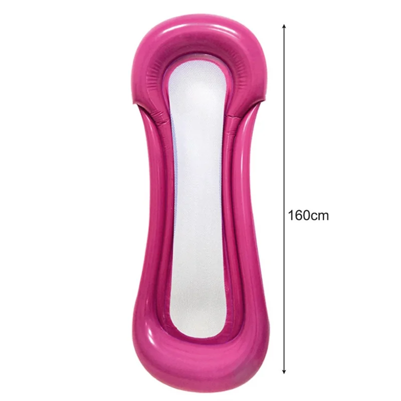 Inflatable Pool Float Foldable Lounge Chair Thickened PVC Floating Bed Single Person Water Lounger