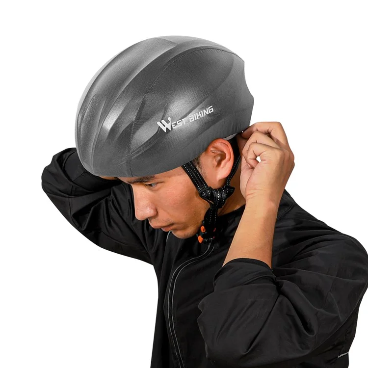 WEST BIKING YP0708080 Ultralight Bicycle Helmet Cover Waterproof Reflective Dustproof Rain Cover - Blue