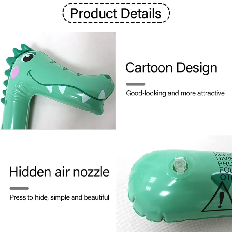 LXYB Swimming Pool Noodle Inflatable Cartoon Large PVC Buoyancy Stick for Summer Water Games - Dinosaur