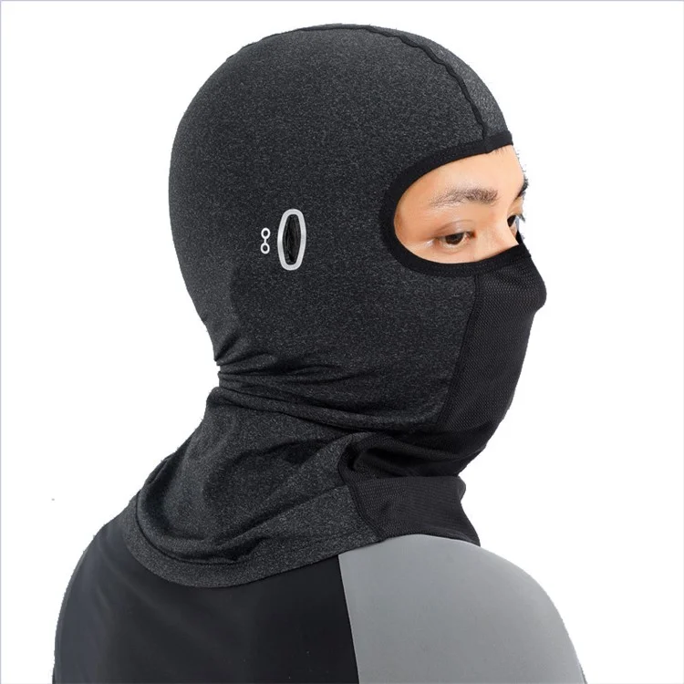WEST BIKING YP0201296 Summer Cycling Anti-UV Face Mask Balaclava Hood MTB Bike Helmet Liner - Black