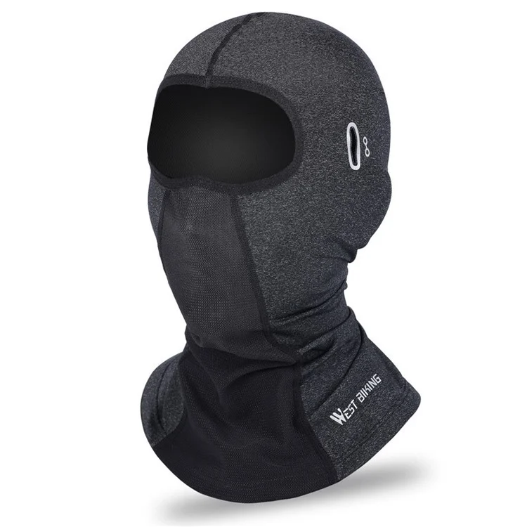 WEST BIKING YP0201296 Summer Cycling Anti-UV Face Mask Balaclava Hood MTB Bike Helmet Liner - Black