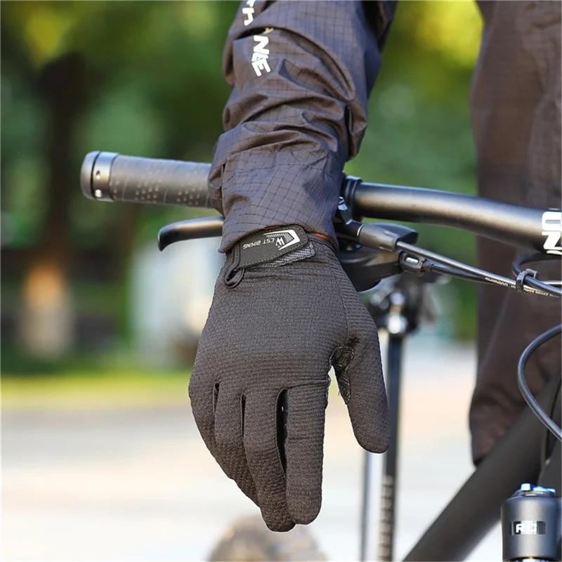 West Biking YP0211223 Bicicleta Ao Ar Livre Luvas De Ciclismo Tela De Toque À Prova De Choque Respirável Luvas De Dedo - Preto / Xxl.