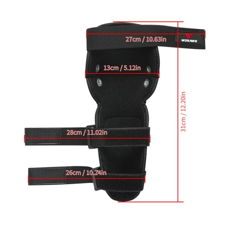 Wosawe MO367-HX 1 Paire de Paires de Vélo Extérieurs Pads Prothée de Protection Garde Apport - le Noir