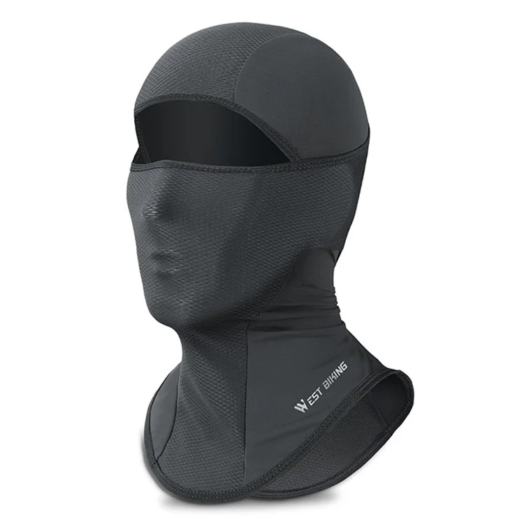 WEST BIKING YP0201316 Outdoor-Radfahren Angeln Eis-Seide Sturmhaube Atmungsaktive Mesh-Gesichtsabdeckung Sonnenschutz Elastischer Halstuch-Schal - Grau