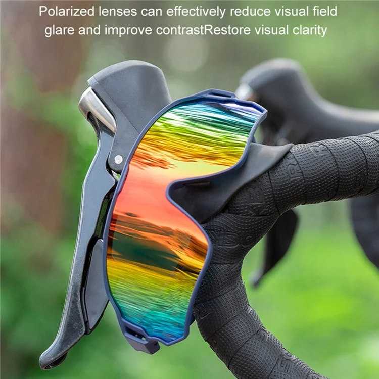 ROCKBROS Anti-fog Goggles Polarized Photochromic Glasses with Myopia Frame for Man and Women - Black