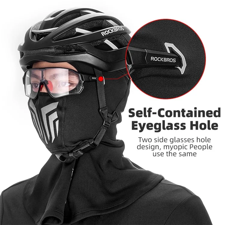Masque facial ROCKBROS Soft Keeping Warm Windproof Cycling Head Scarf pour hommes et femmes - Long Foulard