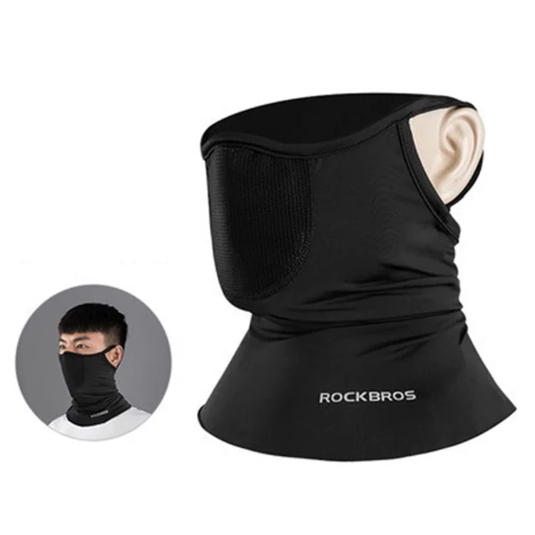 ROCKBROS LF7813 Cagoule de protection pour le cou Couvre-visage Écharpe Masque avec languettes d'oreille Protection UV Blocage PM2.5 Couvre-chef pour hommes et femmes
