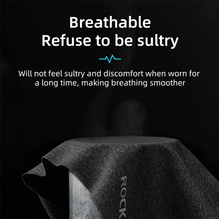 ROCKBROS LF7813 Cagoule de protection pour le cou Couvre-visage Écharpe Masque avec languettes d'oreille Protection UV Blocage PM2.5 Couvre-chef pour hommes et femmes