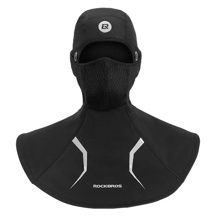 Rockbros Ypp042 2 en 1 Bufanda de Cabeza de Vellón Desmontable + Máscara Facial de Balaclava Con Filtro Para el Ciclo de Motocicletas de Invierno