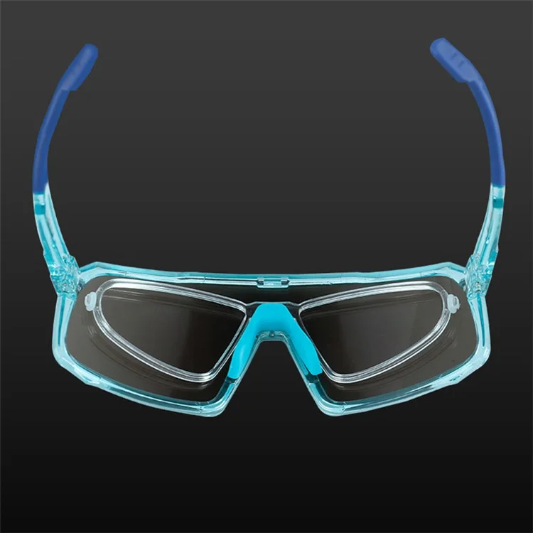 WHEEL UP Large Frame Anti-UV Cycling Sunglasses Polarized Eyeglasses Riding Eyewear - Light Blue