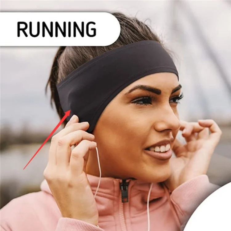 DK-AW Autumn Winter Warm Ear Protection Sports Hairband Earmuffs Outdoor Cycling Headband - Black