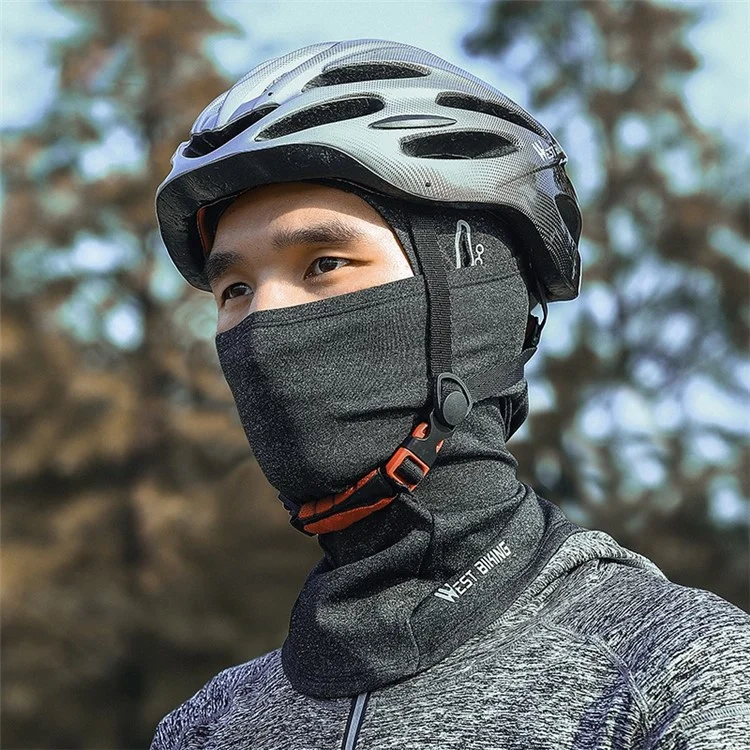 WEST BIKING YP0201343 Scaldacollo Antivento per Ciclismo, Sciarpa Traspirante con Fori per Occhiali - Grigio