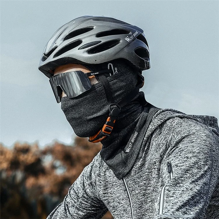 WEST BIKING YP0201343 Scaldacollo Antivento per Ciclismo, Sciarpa Traspirante con Fori per Occhiali - Grigio
