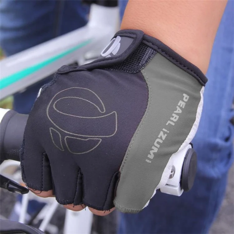 LF-L003 1 Pair Cycling Gloves Half Finger MTB Bicycle Gloves Breathable Foam Padded Biking Gloves for Cycling Workout Gym - Grey / L