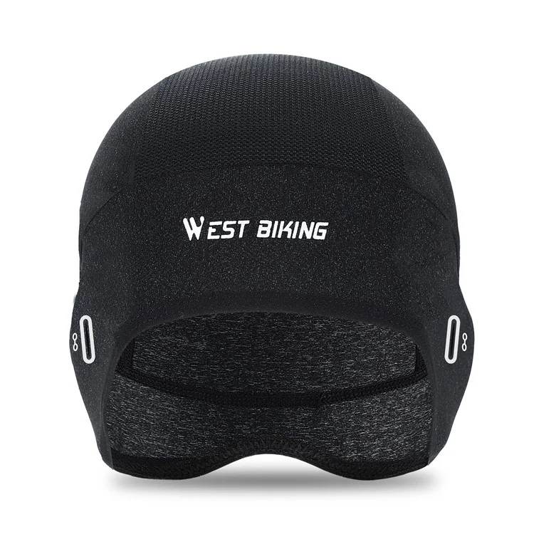 WEST BIKING YP0201362 Ice Silk Cooling Cap Summer Cycling Hat Breathable Helmet Liner Cap - Black / Grey