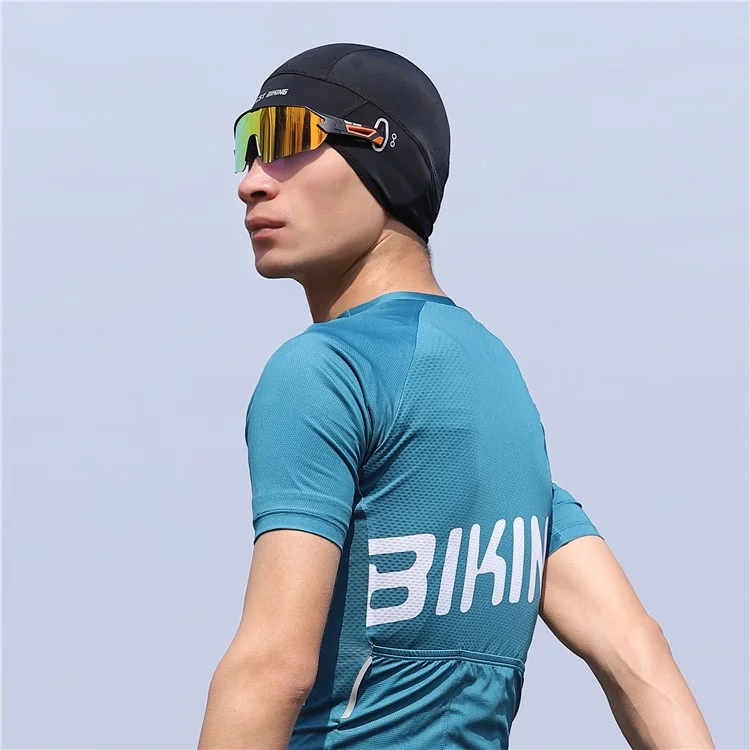 WEST BIKING YP0201362 Ice Silk Cooling Cap Summer Cycling Hat Breathable Helmet Liner Cap - Black / Grey