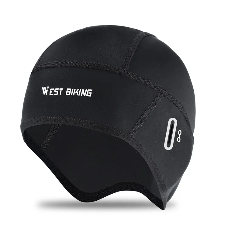 WEST BIKING YP0201363 Summer Cycling Ice Silk Cooling Cap UV Protection Breathable Helmet Liner Hat - Black