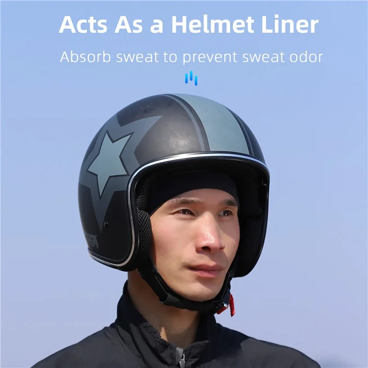 WEST BIKING YP0201363 Summer Cycling Ice Silk Cooling Cap UV Protection Breathable Helmet Liner Hat - Black