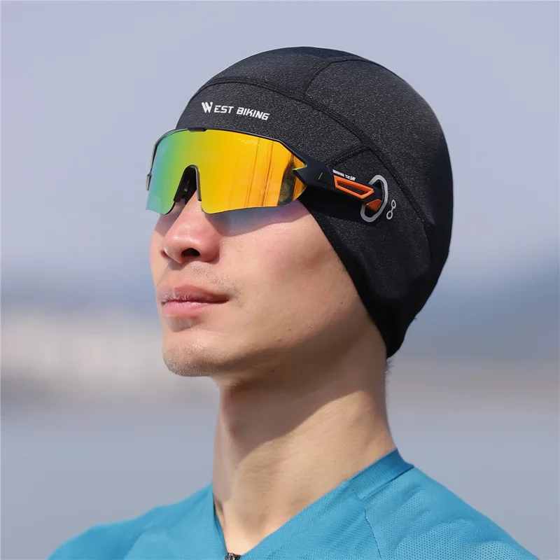 WEST BIKING YP0201363 Summer Cycling Ice Silk Cooling Cap UV Protection Breathable Helmet Liner Hat - Grey