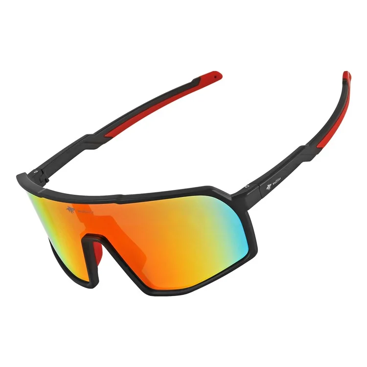 WOLFILIST Bicycle Eyewear Anti-UV Polarized Eyeglasses Film Coated Cycling Sunglasses - Red