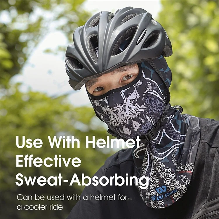 WEST BIKING YP0201392 Sommerskibekleidung Sonnenschutz-Zauberhalstuch Kopfbedeckung Atmungsaktiv Eisseide Gesichtsabdeckung - Roter Dämon