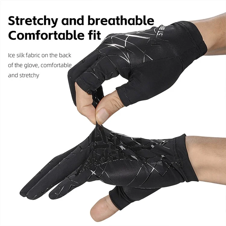 WEST BIKING YP0211238 1 Paire de Gants de Cyclisme de Plein Air pour la Pêche Gants en Soie Glacée Respirants - Blanc / L