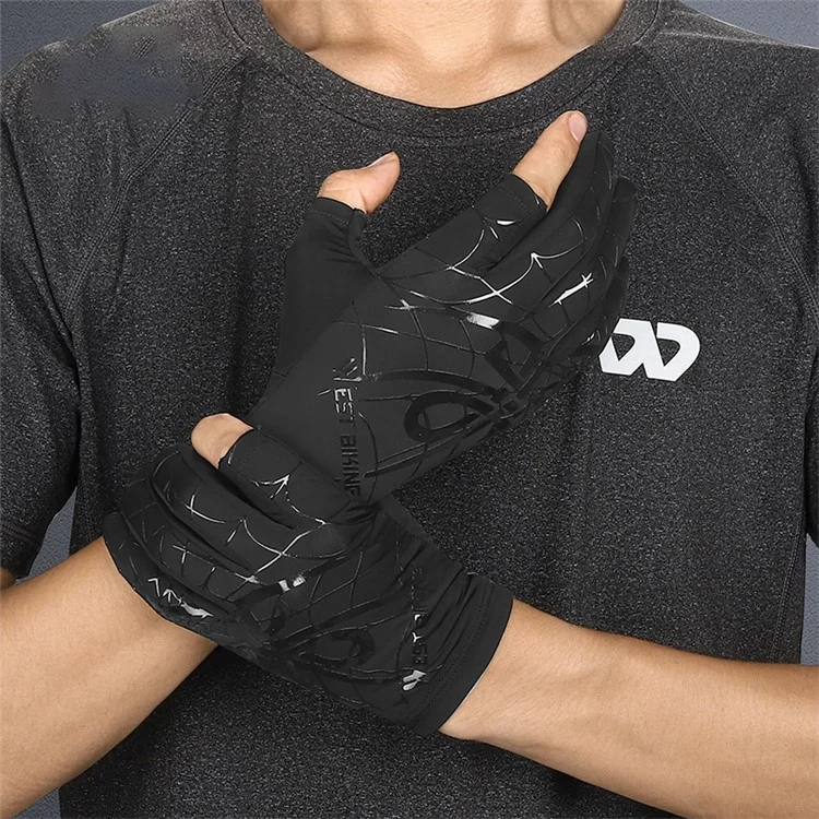 WEST BIKING YP0211238 1 Paire de Gants de Cyclisme de Plein Air pour la Pêche Gants en Soie Glacée Respirants - Blanc / L