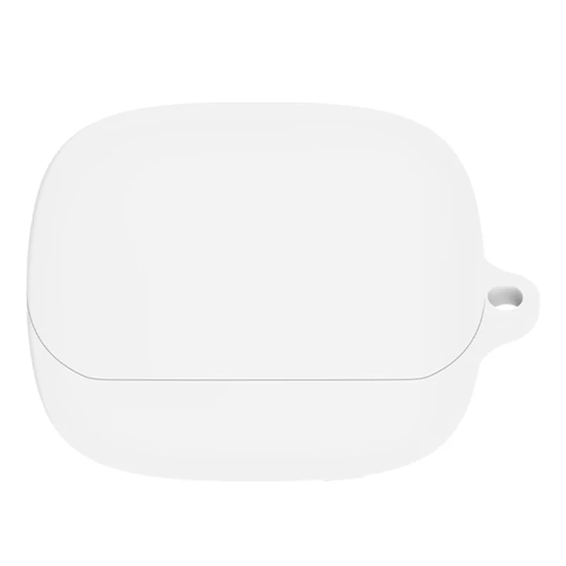 For Baseus M2s TWS Bluetooth-compatible Earphone Silicone Case Charging Bin Sleeve Cover with Buckle - White