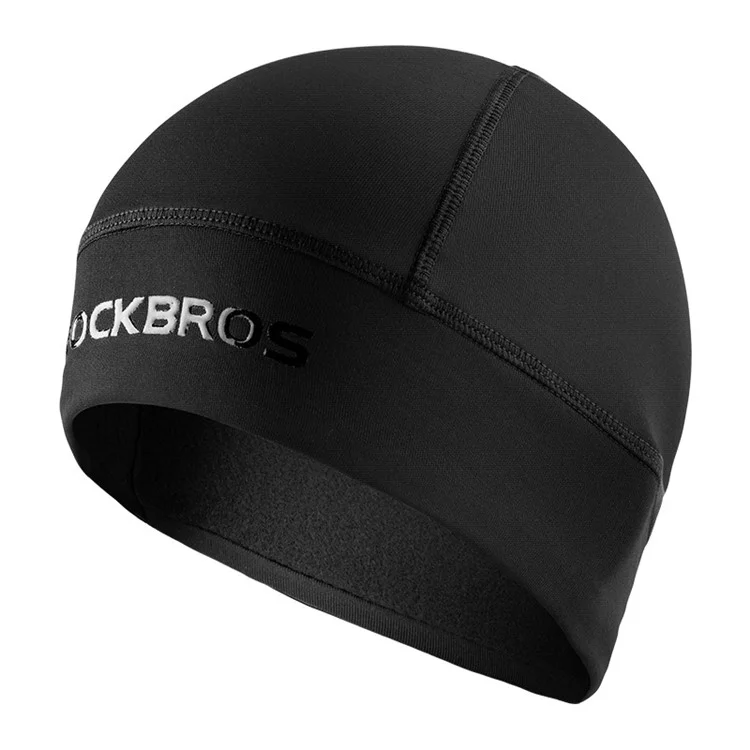 ROCKBROS YPP016 Polyester Spandex Fabric Thermal Warm Hat Cycling Skiing Cap Winter Skiing Beanie Hat for Keeping Head Warm - Black