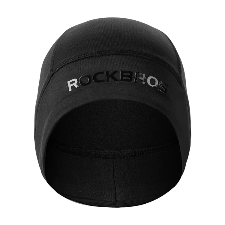 ROCKBROS YPP016 Polyester Spandex Fabric Thermal Warm Hat Cycling Skiing Cap Winter Skiing Beanie Hat for Keeping Head Warm - Black