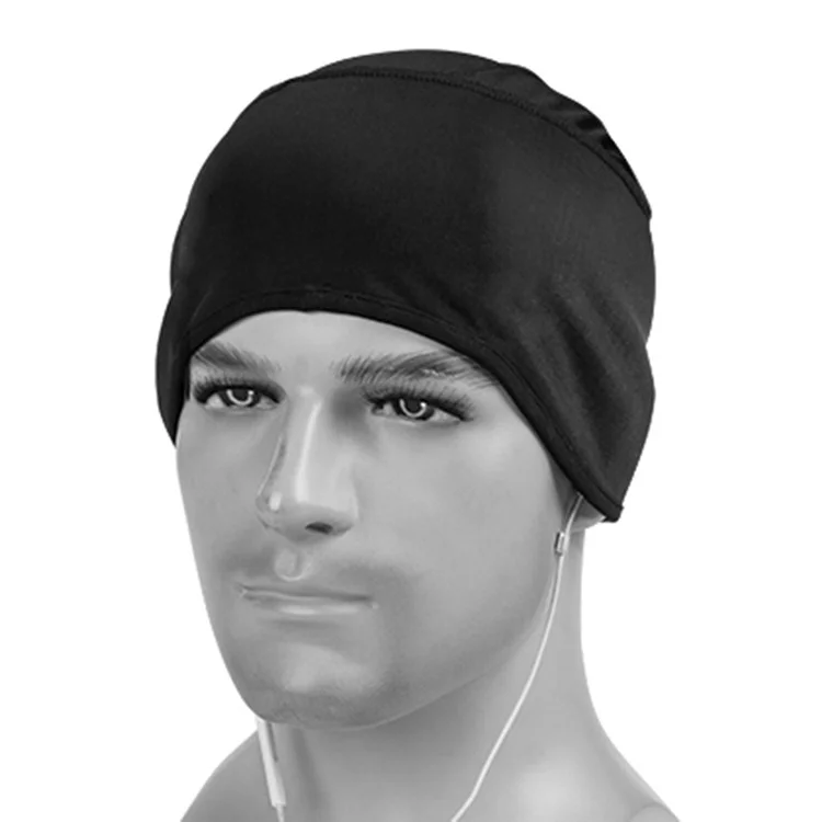 ROCKBROS YPP016 Polyester Spandex Fabric Thermal Warm Hat Cycling Skiing Cap Winter Skiing Beanie Hat for Keeping Head Warm - Black