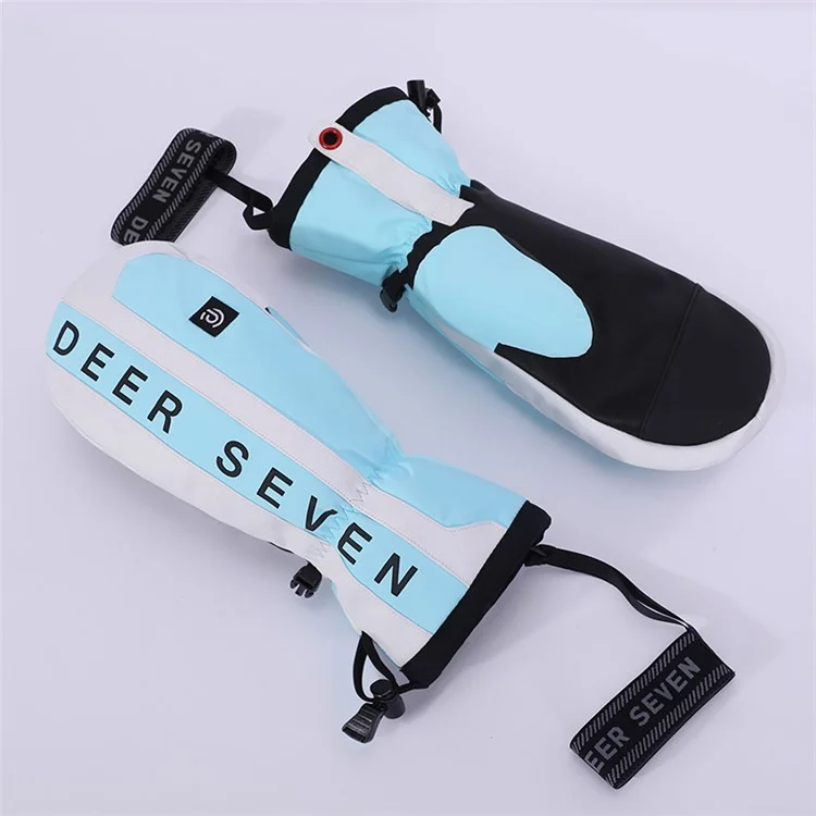 2280 1 Par de Luvas de Inverno para Adultos para Esqui e Snowboard, Impermeáveis e Quentes - Azul / P