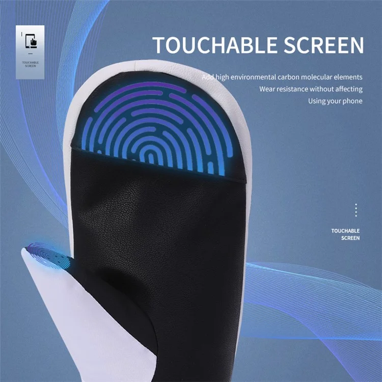 2280 1 Pair Adult Winter Skiing Snowboard Gloves Waterproof Warm Mitten - Blue / M