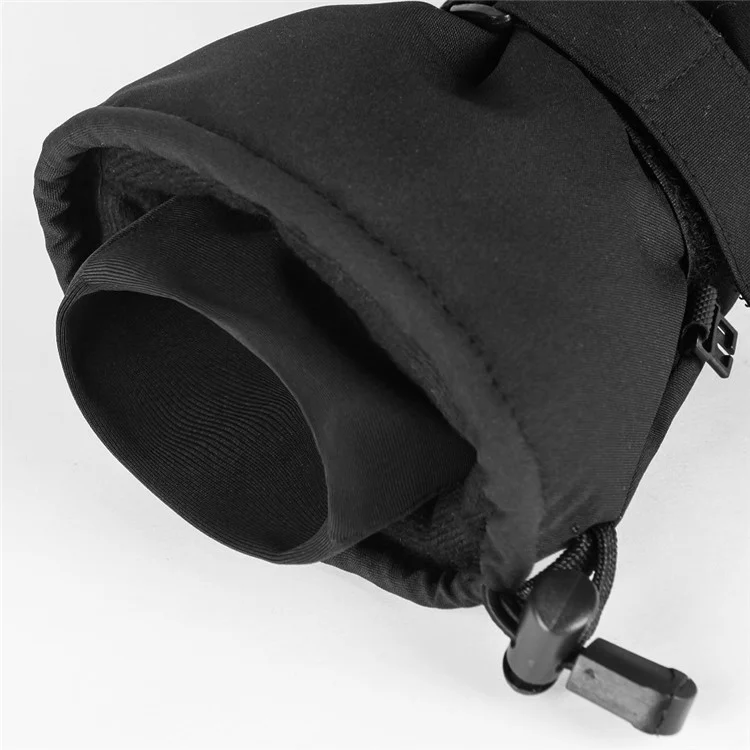006 1 Pair Men's Winter Gloves Windproof Touchscreen Running Gloves Non-Slip Thermal Gloves - Black / M