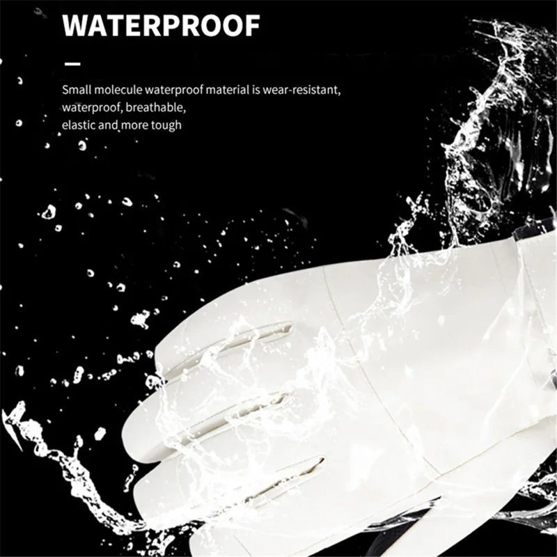 2102 1 Pair Winter Warm Gloves Cycling Touch Screen Water Resistant Running Gloves for Men Women - Purple+Blue / XL