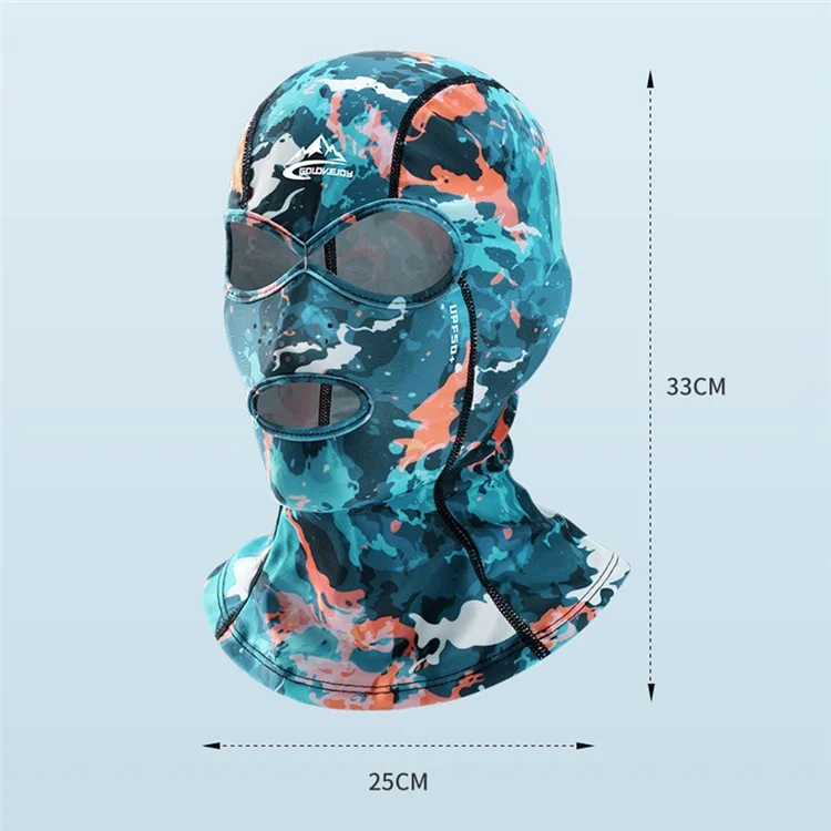 GOLOVEJOY XTJ126 Unisex Stylish Facekini Face Mask UPF50+ UV Sun Protection Diving Swimming Cap - Blue