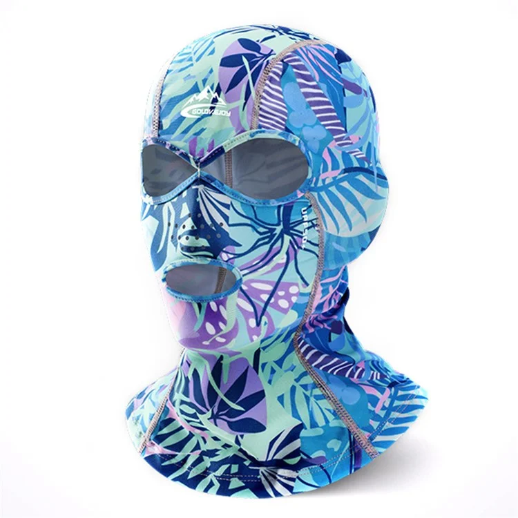 GOLOVEJOY XTJ126 Unisex Stylish Facekini Face Mask UPF50+ UV Sun Protection Diving Swimming Cap - Leaf